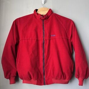 Vintage 90s Allstate Jacket Men XL Red Corduroy Bomber Made USA Workwear